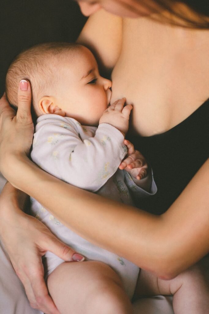 baby being breastfed