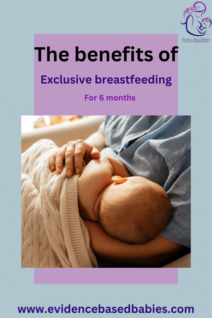 The benefits of exclusive breastfeeding for 6 months