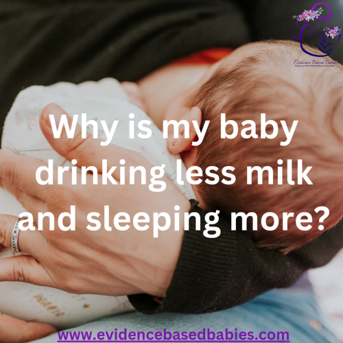 baby drinking less milk and sleeping more